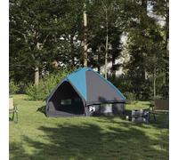vidaXL Tienda de campaña Teepee para 4 personas con techo Azul y gris