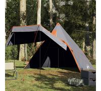 vidaXL Tienda de campaña tipi para 5 personas impermeable gris
