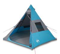 vidaXL Tienda de Campaña Tipi para 7 Personas Impermeable Toldo Carpa Color Azul, Gris y naranja, Verde y mas
