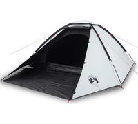 vidaXL Tienda de campaña tipo cúpula para 4 personas, blanca, oscura, impermeable