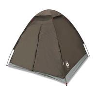 vidaXL Tienda de campaña tipo cúpula para 4 personas, color marrón, impermeable