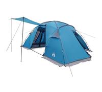 vidaXL Tienda de campaña tipo túnel azul 520 x 260 x 175 cm, una tienda moderna resistente a la intemperie para la familia, kit compacto, refugio portátil, gran alojamiento