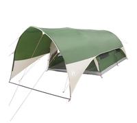 vidaXL Tienda de campaña tipo túnel con mosca impermeable para 10 personas, color verde, moderna tienda de campaña espaciosa, refugio de camping, familia, grande al aire libre, resistente a la