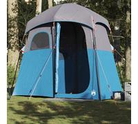 vidaXL Tienda de ducha para 2 personas impermeable azul