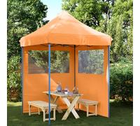 vidaXL Tienda de fiesta plegable Pop-Up 2 paredes laterales naranja
