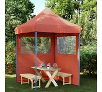 vidaXL Tienda de fiesta plegable Pop-Up 2 paredes laterales terracota