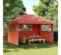 vidaXL Tienda de fiesta plegable Pop-Up 3 paredes laterales terracota
