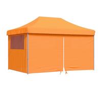 vidaXL Tienda de fiesta plegable Pop-Up 4 paredes laterales naranja