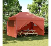 vidaXL Tienda de fiesta plegable Pop-Up 4 paredes laterales tienda Color Burdeos, orange, Beige y mas