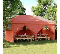 Tienda De Fiesta Plegable Pop-up 4 Paredes Laterales Terracota Vidaxl