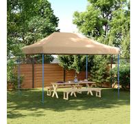 vidaXL Tienda de fiesta plegable Pop-Up beige 410x279x315 cm