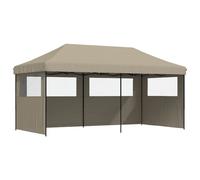 Tienda De Fiesta Plegable Pop-up Con 3 Paredes Laterales Taupe Vidaxl