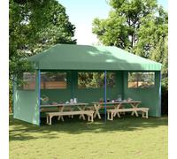 Tienda De Fiesta Plegable Pop-up Con 3 Paredes Laterales Verde Vidaxl