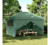 vidaXL Tienda de Fiesta Plegable Pop-Up con 4 Paredes Laterales Verde, Tienda, Tienda de jardín, cenador de Camping, toldo cenador, cenador toldo