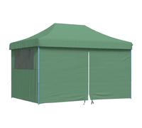 vidaXL Tienda de fiesta plegable Pop-Up con 4 paredes laterales verde