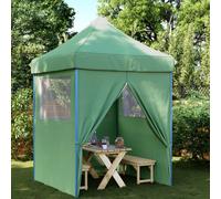 vidaXL Tienda de fiesta plegable Pop-Up con 4 paredes laterales verde