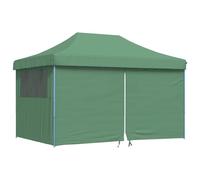 vidaXL Tienda de fiesta plegable Pop-Up con 4 paredes laterales Verde