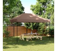 vidaXL Tienda de fiesta plegable Pop-Up marrón 440x292x315 cm