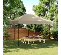 vidaXL Tienda de fiesta plegable Pop-Up taupe 440x292x315 cm