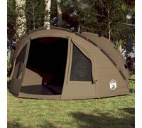 vidaXL Tienda de pesca 4 personas impermeable verde oliva