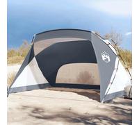 vidaXL Tienda de playa 185T poliéster gris 274x178x170/148 cm