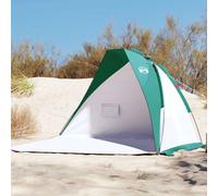 vidaXL Tienda de playa 185T poliéster verde agua 268x223x125 cm