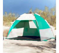 vidaXL Tienda de playa 2 personas impermeable apertura rápida verde