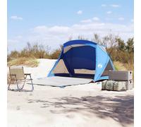 vidaXL Tienda de playa para 2 personas impermeable azul celeste