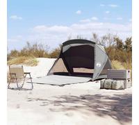 vidaXL Tienda de playa para 2 personas impermeable gris