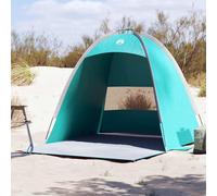 vidaXL Tienda de playa para 3 personas impermeable verde agua