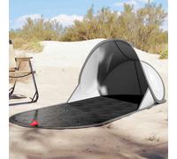 vidaXL Tienda de playa pop-up impermeable gris