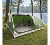 vidaXL Tienda de senderismo impermeable para 2 personas Verde