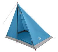 vidaXL Tienda de trekking azul para 2 personas, poliéster 185T con revestimiento de poliuretano, tienda de campaña portátil, techo compacto para viajes, equipo de camping fiable, equipo de exterior