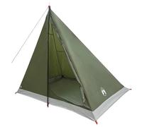 vidaXL Tienda de trekking verde oliva para 2 personas, económica, tienda portátil, techo de viaje compacto, equipo de camping fiable, equipo de exterior robusto