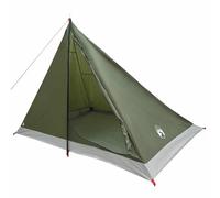 vidaXL Tienda de trekking verde oliva para 4 personas, económica, tienda portátil, techo de viaje compacto, equipo de camping fiable, equipo de exterior robusto