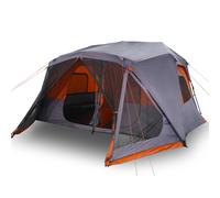 Tienda Familiar 10 Personas Impermeable Apertura Rápida Gris Vidaxl