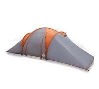 vidaXL Tienda familiar con cúpula impermeable 6 personas gris naranja