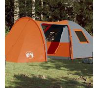 vidaXL Tienda familiar con cúpula para 6 personas impermeable naranja
