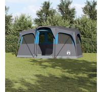vidaXL Tienda Familiar con techo Azul y gris 435 x 255 x 216 cm