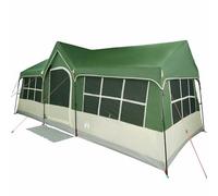 vidaXL Tienda Familiar 622 x 295 x 238 cm Verde y Beige - Plegable, Impermeable, Resistente a UV