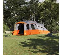 vidaXL Tienda Familiar Gris y naranja 762 x 655 x 218 cm tafetán