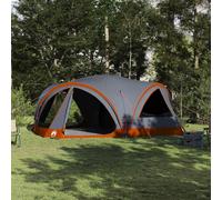 vidaXL Tienda Familiar para 10 Personas con techo Gris y naranja