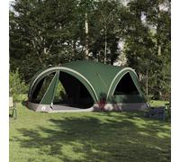 vidaXL Tienda Familiar para 10 Personas con techo Verde y Gris