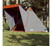 vidaXL Tienda familiar tipi para 6 personas impermeable gris naranja