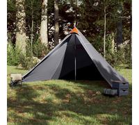 vidaXL Tienda familiar tipi para 7 personas impermeable gris y naranja