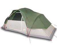 vidaXL Tienda familiar tipo cúpula, para 9 personas, color verde, impermeable