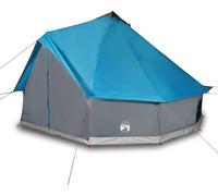 vidaXL Tienda familiar tipo tipi para 12 personas, color azul, impermeable
