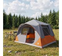 vidaXL Tienda Instantánea con techo Gris y naranja 365 x 380 x 200 cm