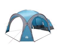 vidaXL Tienda Lateral Azul 410 x 410 x 250 cm Poliéster y Acero