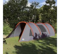 vidaXL Tienda túnel para 4 personas Gris y naranja 778 x 356 x 210 cm